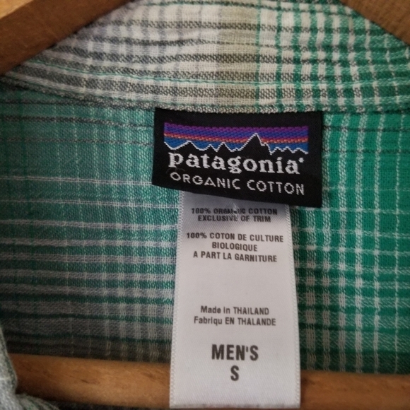 Patagonia Plaid Organic Cotton Collared Button Down Shirt Size Small - Picture 4 of 6